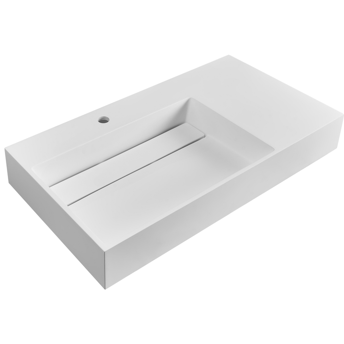 Beliani - CUSCO - Wastafel - Wit - 90 x 48 cm - Mineraalgietwerk