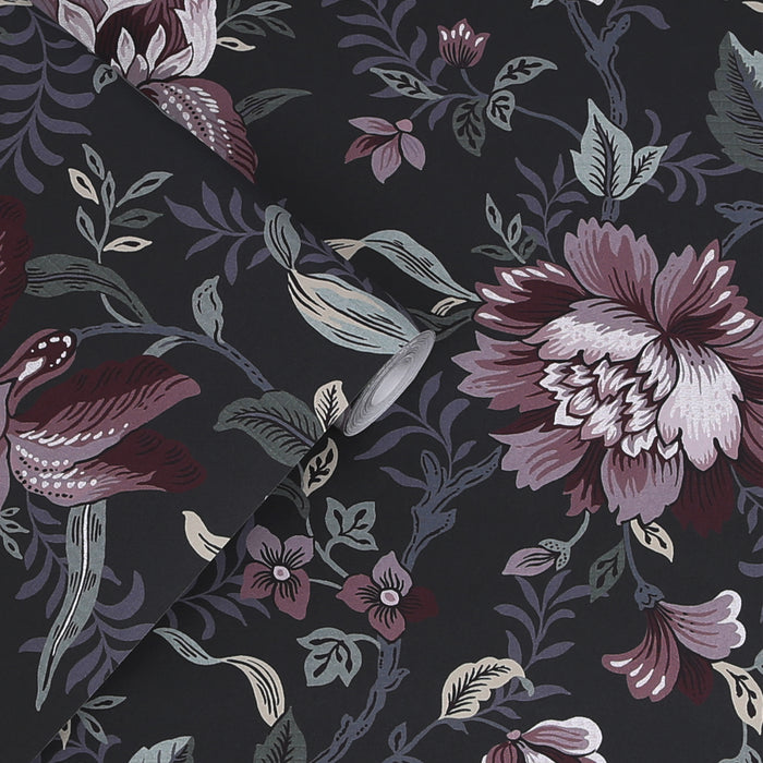 Laura Ashley Edita�s Garden Behang - Bloemen - 10mx52cm - Blauw