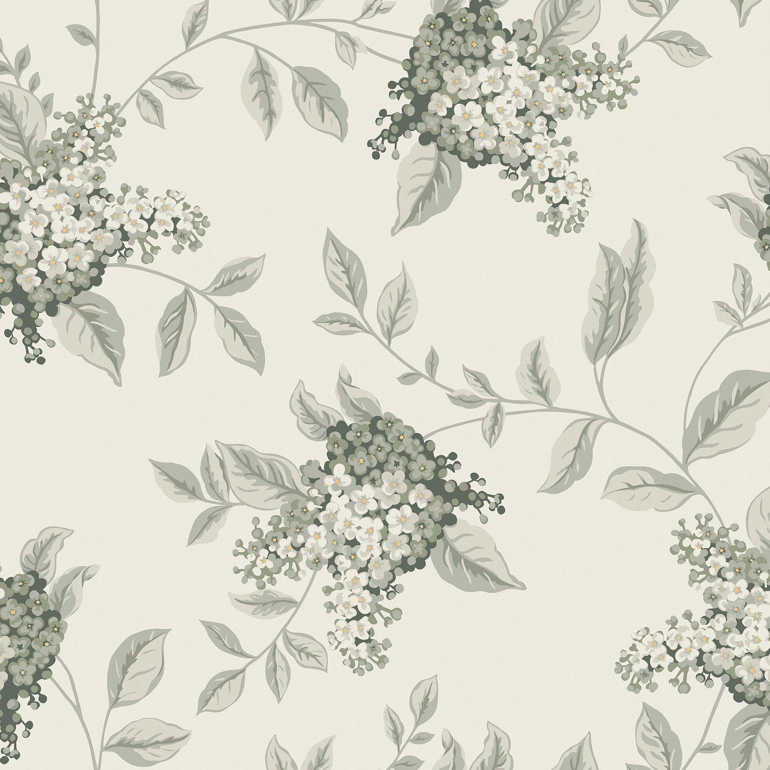 Laura Ashley Portland Behang - Bloemen - 10mx52cm - Groen