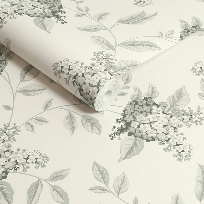 Laura Ashley Portland Behang - Bloemen - 10mx52cm - Groen