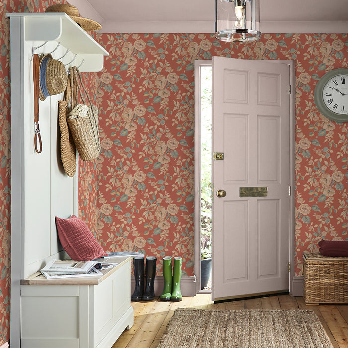 Laura Ashley Alyworth Trail Behang - Bloemen - 10mx52cm - Rood