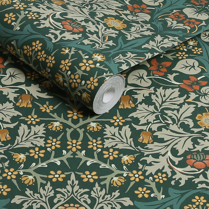 William Morris at Home vliesbehang Blackthorn Deep Green