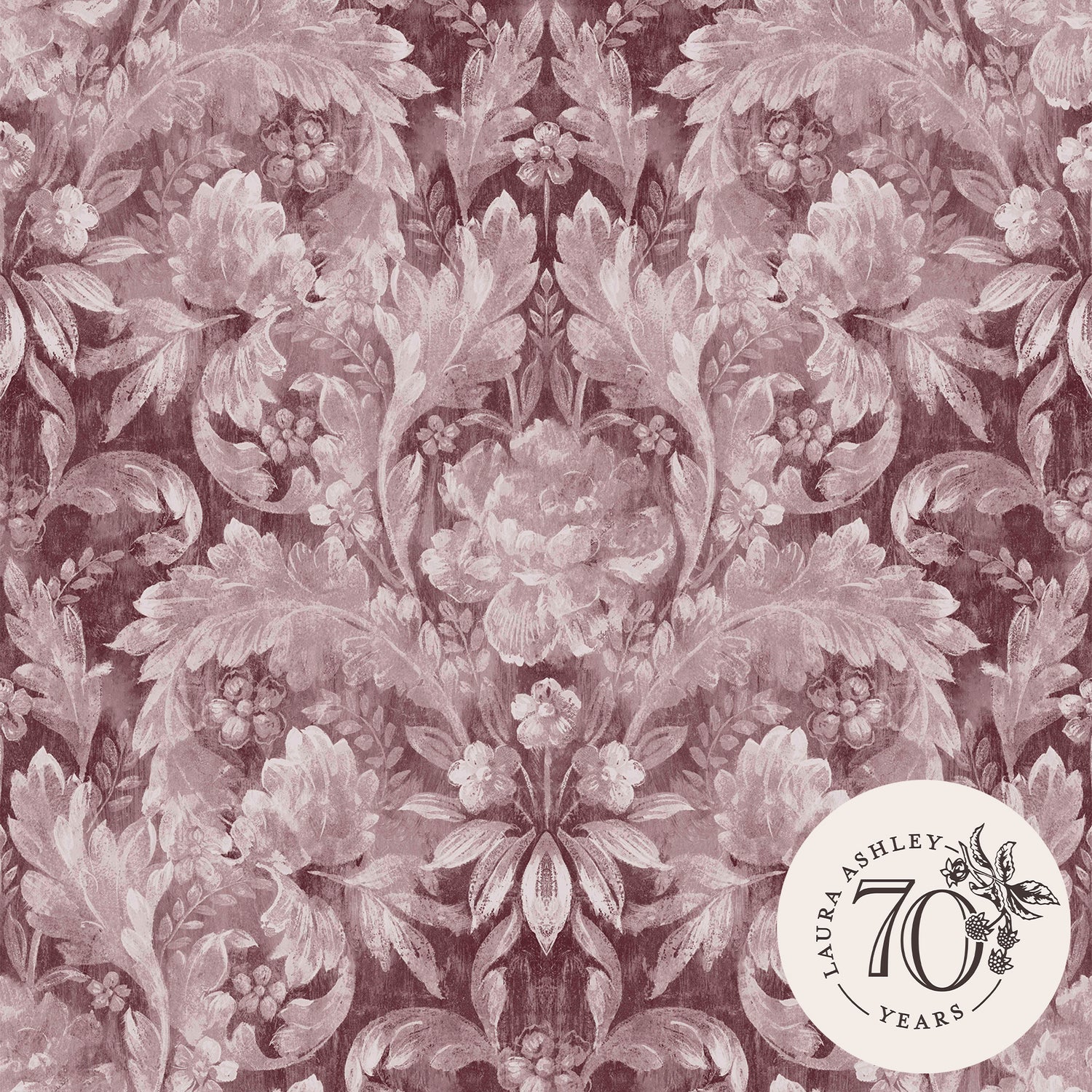 Laura Ashley Apolline Behang - Bloemen - 10mx52cm - Paars