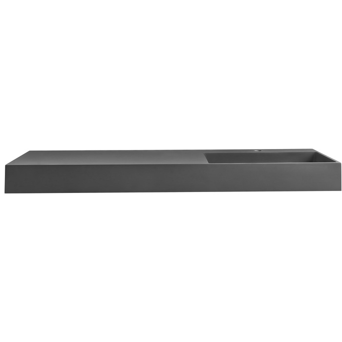 Beliani - CUSCO - Wastafel - Zwart - 150 x 48 cm - Mineraalgietwerk
