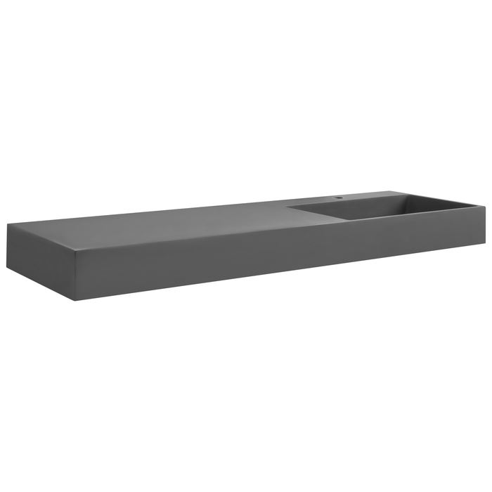 Beliani - CUSCO - Wastafel - Zwart - 150 x 48 cm - Mineraalgietwerk
