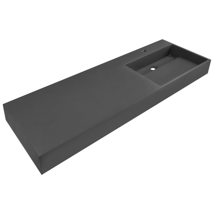 Beliani - CUSCO - Wastafel - Zwart - 150 x 48 cm - Mineraalgietwerk