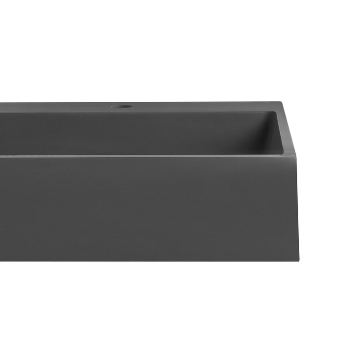 Beliani - CUSCO - Wastafel - Zwart - 150 x 48 cm - Mineraalgietwerk