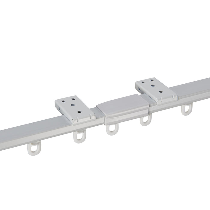 ACAZA - Gordijnrail - Uitschuifbaar van 100 tot 180 cm - Aluminium - Gebroken Wit