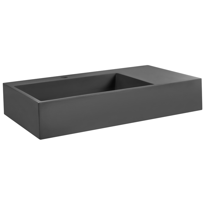 Beliani - CUSCO - Wastafel - Zwart - 75 x 43 cm - Mineraalgietwerk