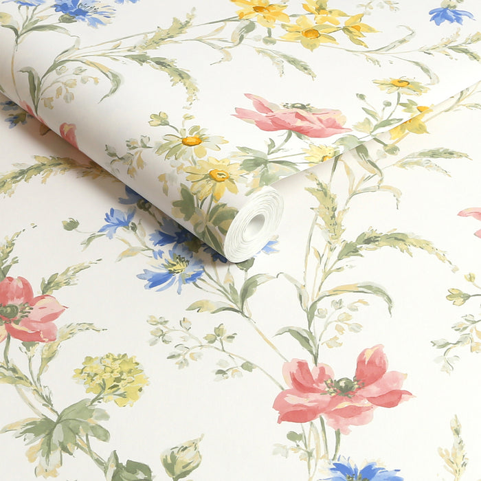 Laura Ashley Poppy Meadow Behang - Bloemen - 10mx52cm - Multi