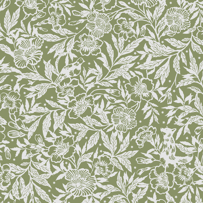 Joules vliesbehang Twilight Ditsy Green