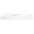 Beliani-QUENKO-Dubbele wastafel-Wit-120 x 48 cm-Mineraalgietwerk