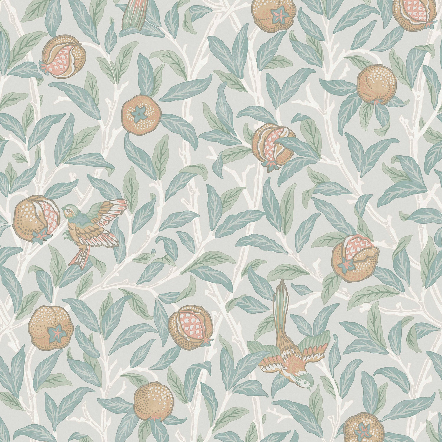 William Morris at Home vliesbehang Bird & Pomegranate Duck Egg