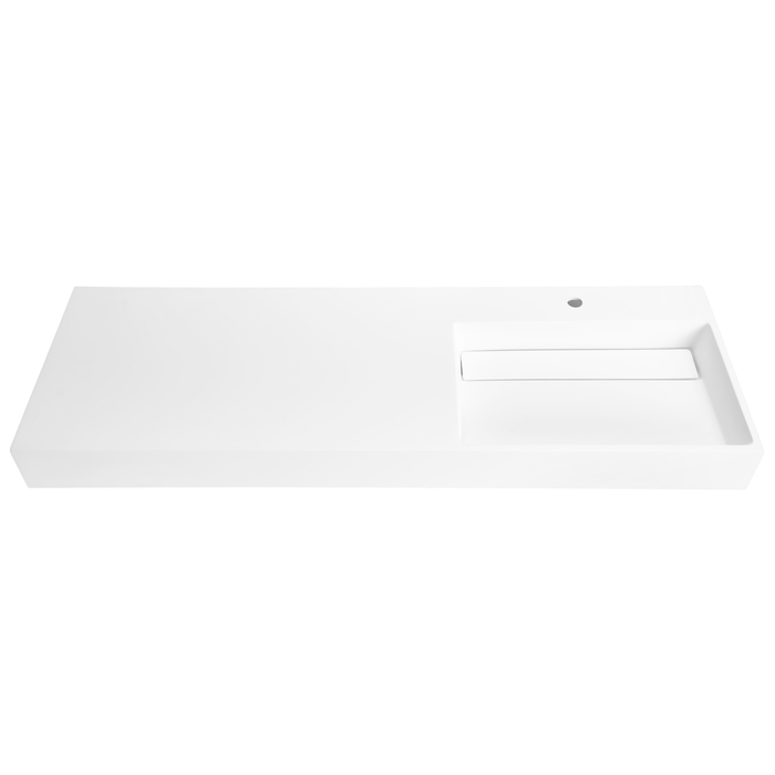 Beliani - CUSCO - Wastafel - Wit - 150 x 48 cm - Mineraalgietwerk