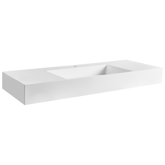 Beliani - CUSCO - Wastafel - Wit - 120 x 48 cm - Mineraalgietwerk