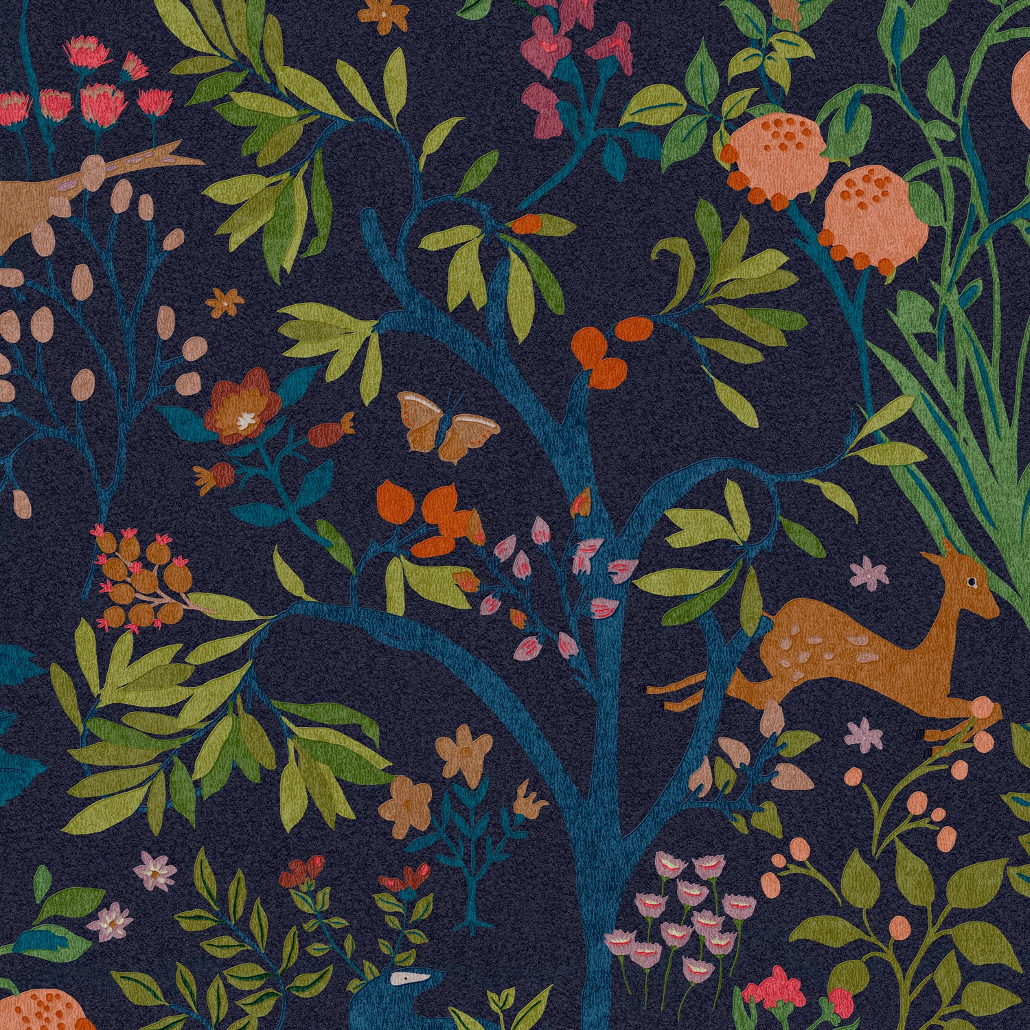 Joules vliesbehang Enchanted Woodland Navy