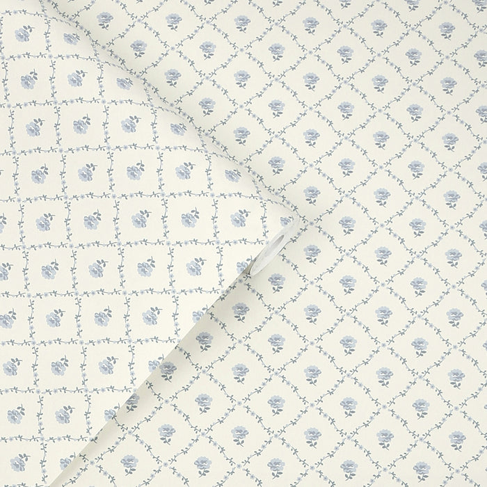 Laura Ashley Kate Behang - Bloemen - 10mx52cm - Blauw