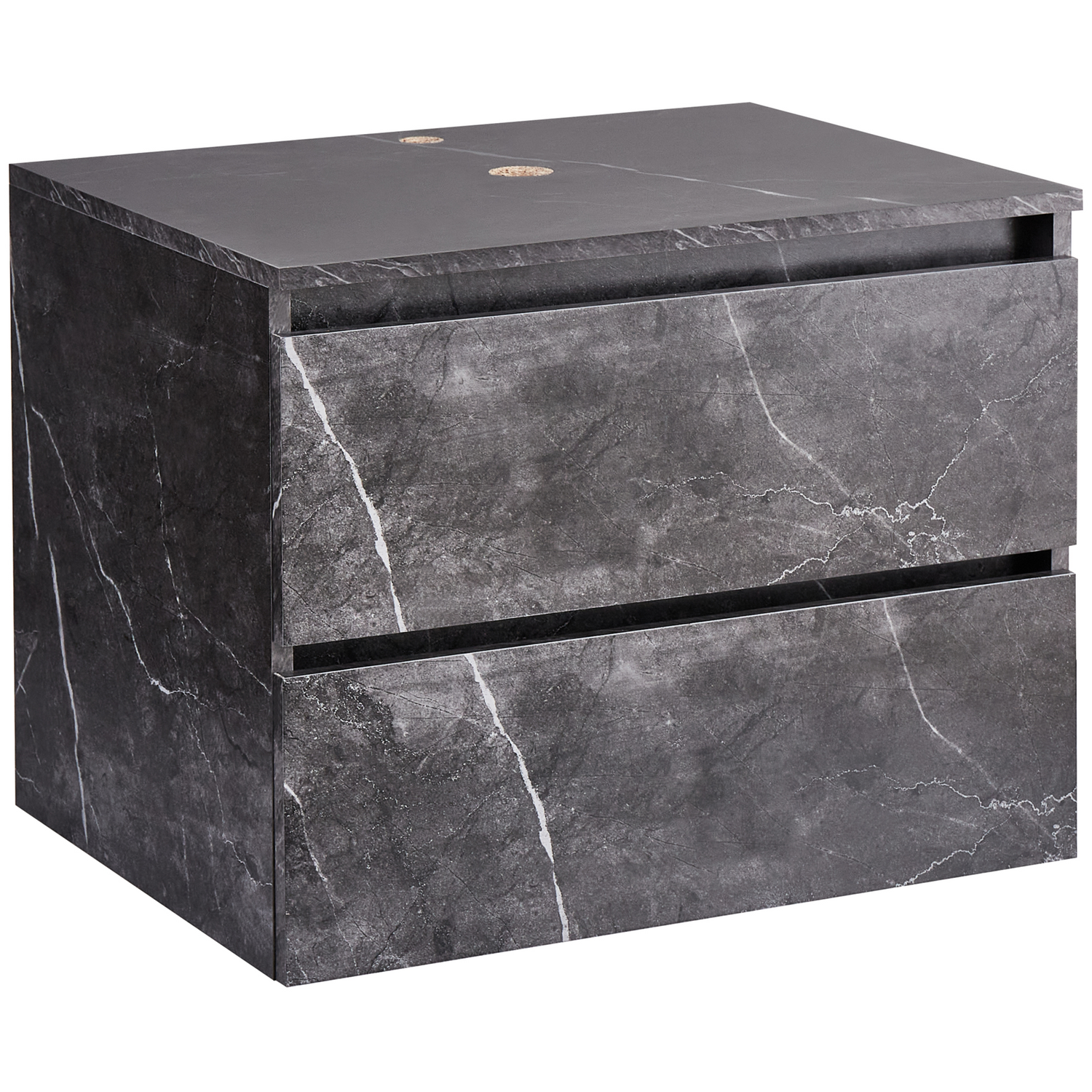 Beliani - SERRA - Badkamerkast - Zwart - 60 x 47 cm - MDP