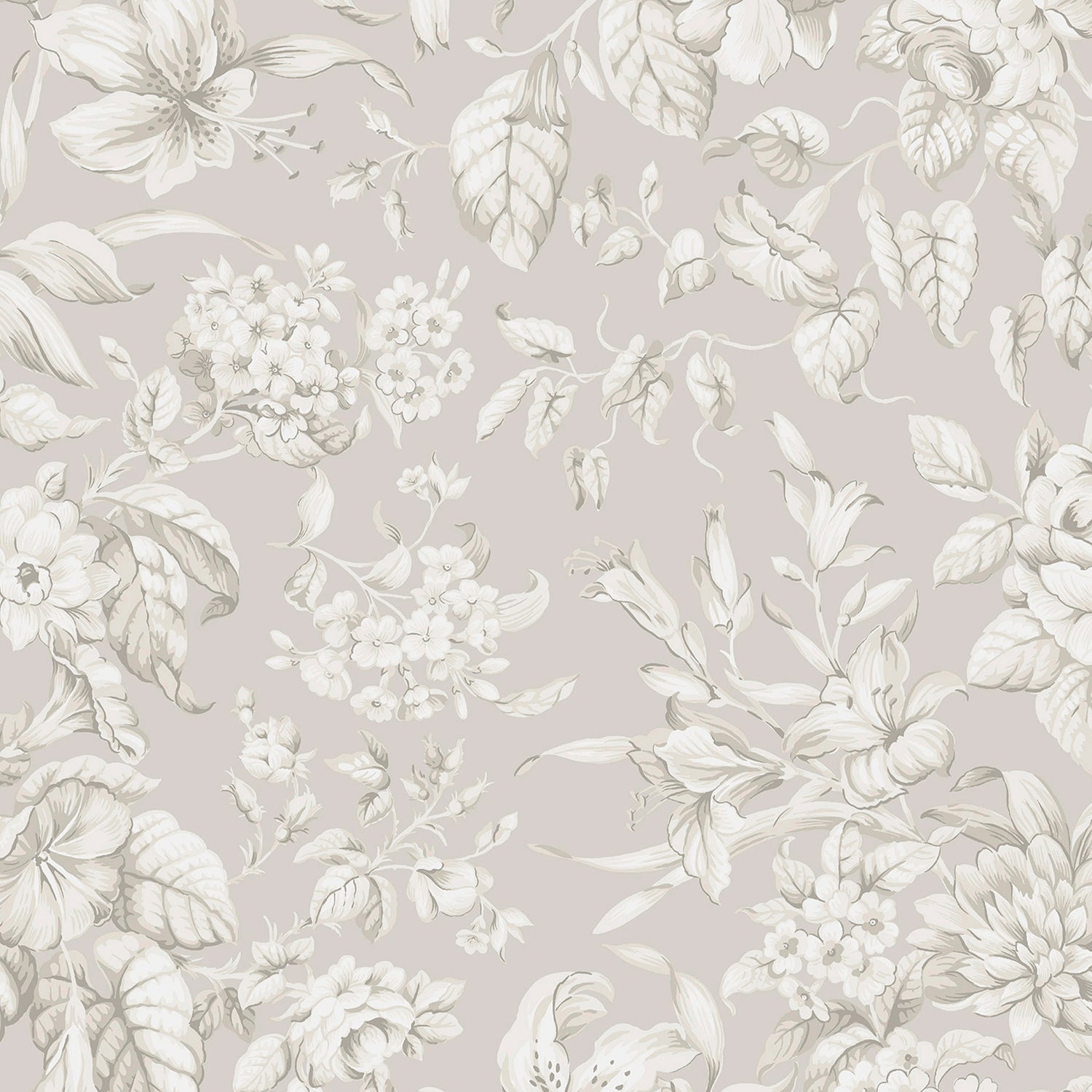 Laura Ashley Heledd Blooms Behang - Bloemen - 10mx52cm - Grijs