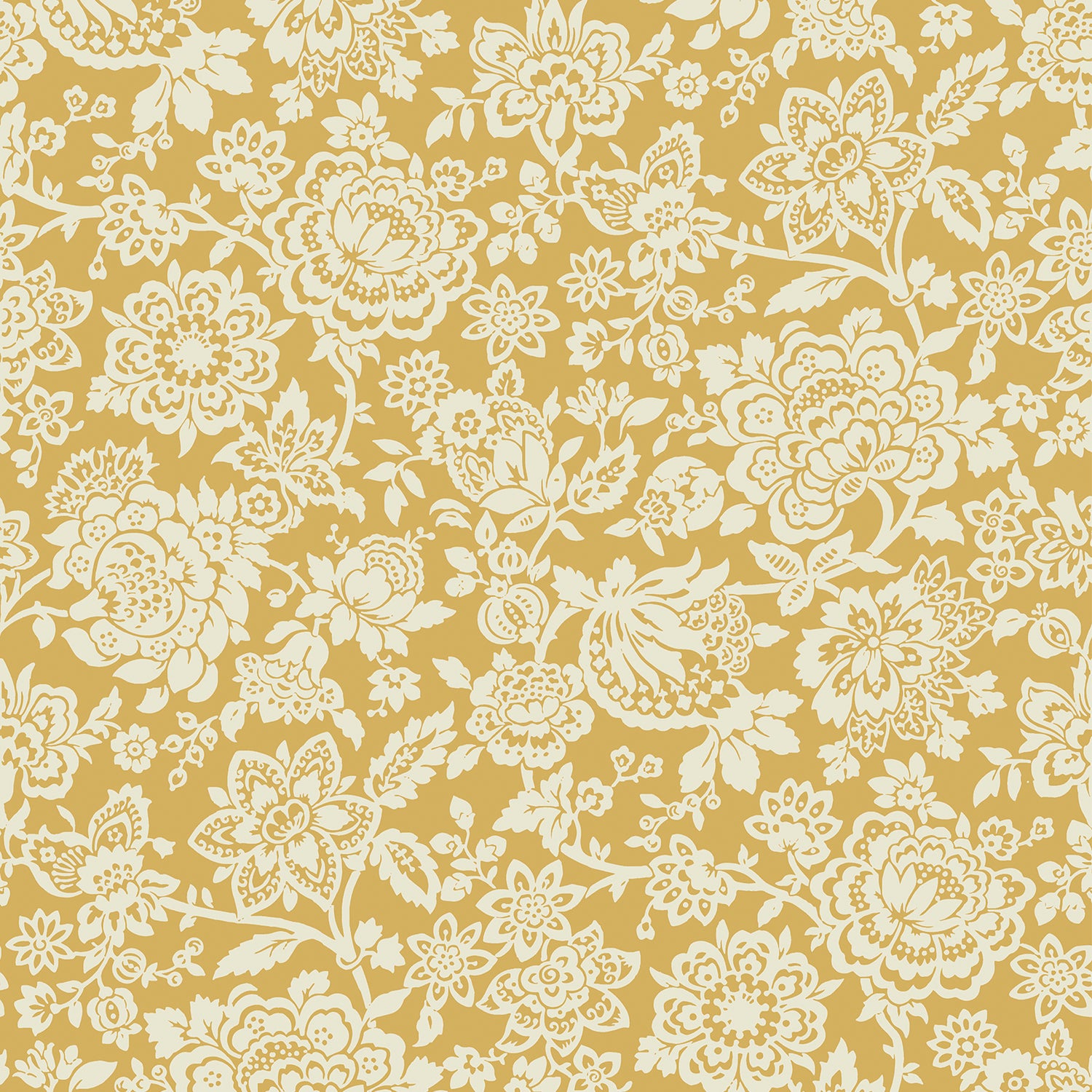 Laura Ashley Trailing Laurissa Behang - Bloemen - 10mx52cm - Geel
