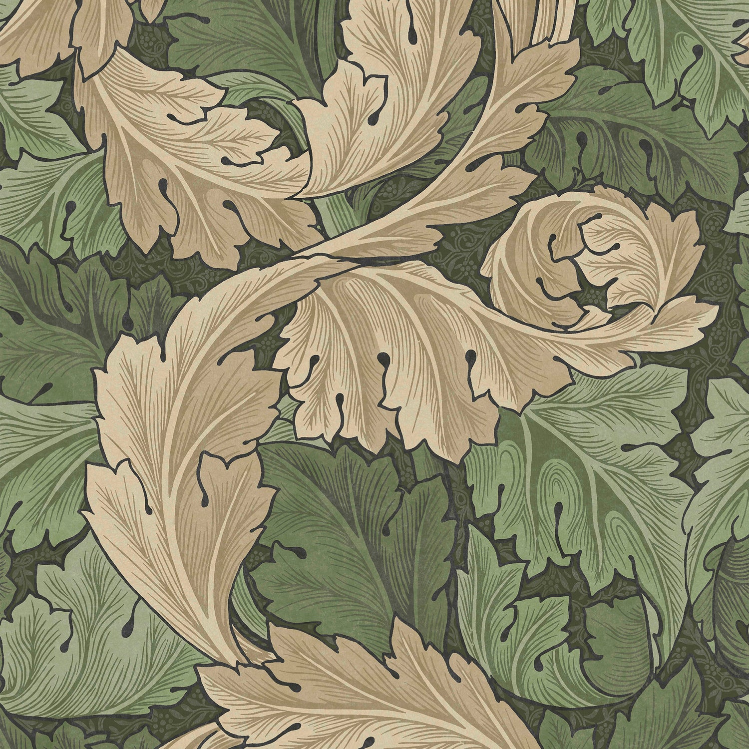 William Morris at Home vliesbehang Acanthus Green