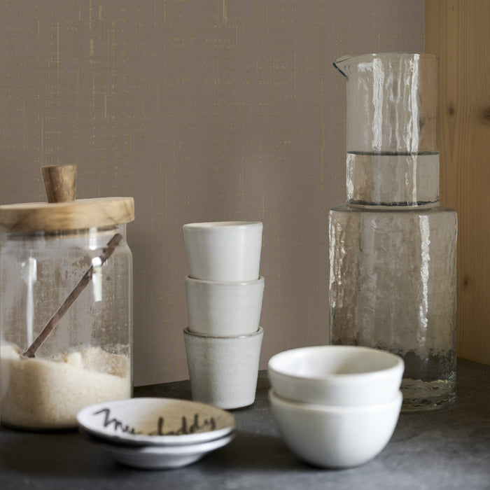 vtwonen - vliesbehang - linnen gold - soft clay