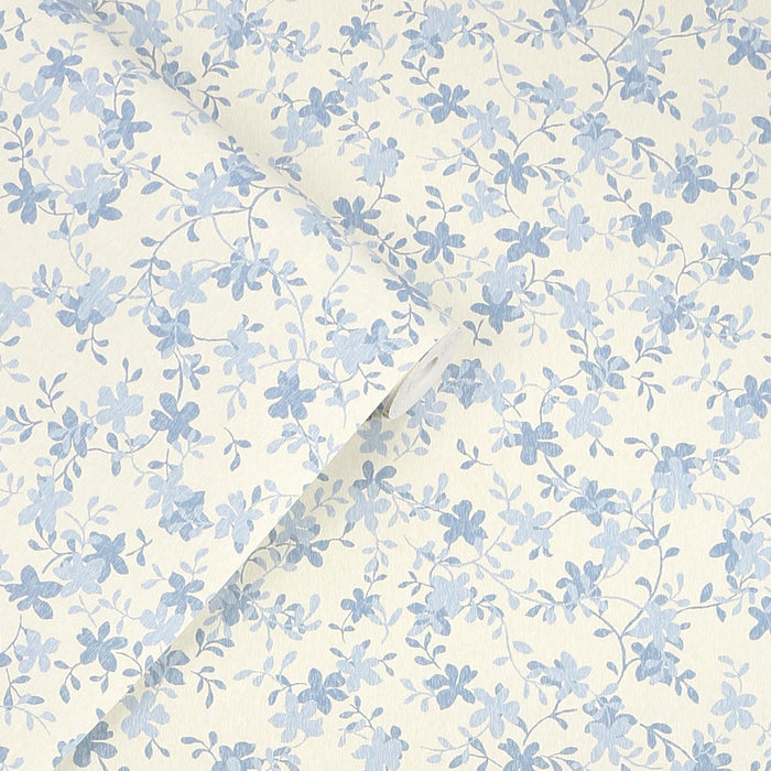Laura Ashley Misterton Trail Behang - Bloemen - 10mx52cm - Blauw