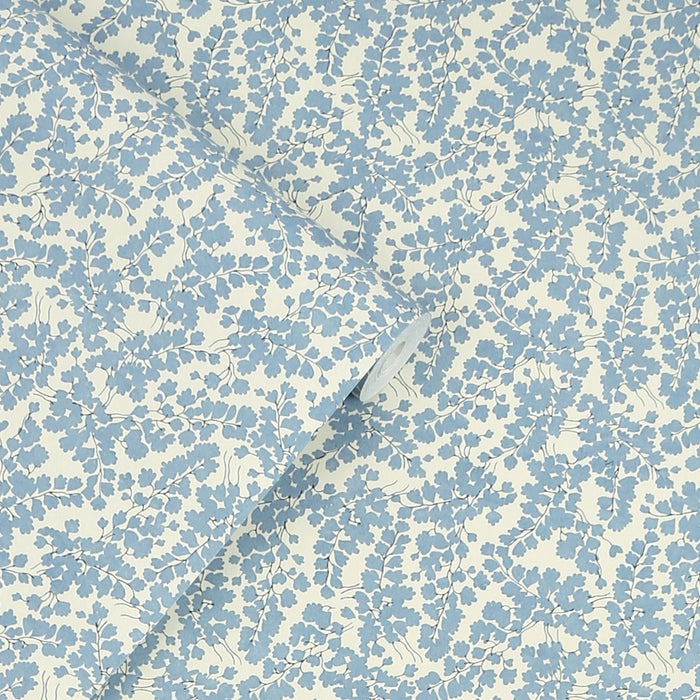 Laura Ashley Cariad Spray Behang - Planten - 10mx52cm - Blauw