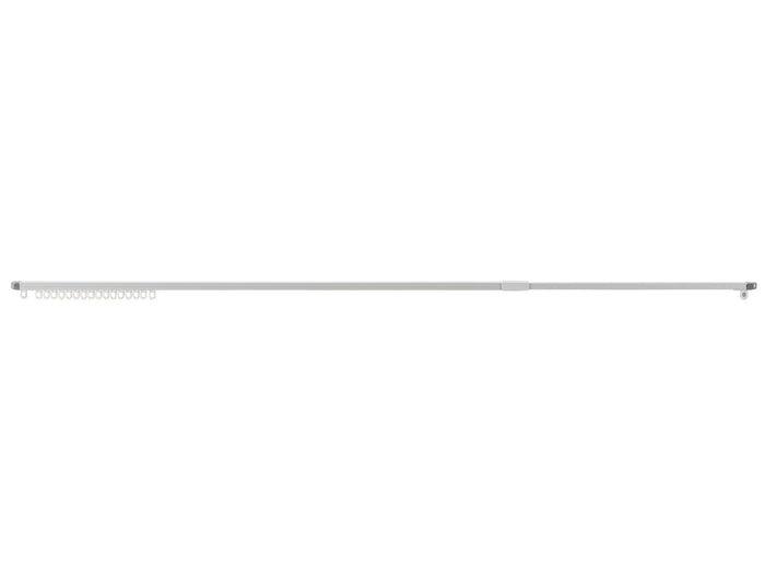 ACAZA - Gordijnrail - Uitschuifbaar van 100 tot 180 cm - Aluminium - Gebroken Wit