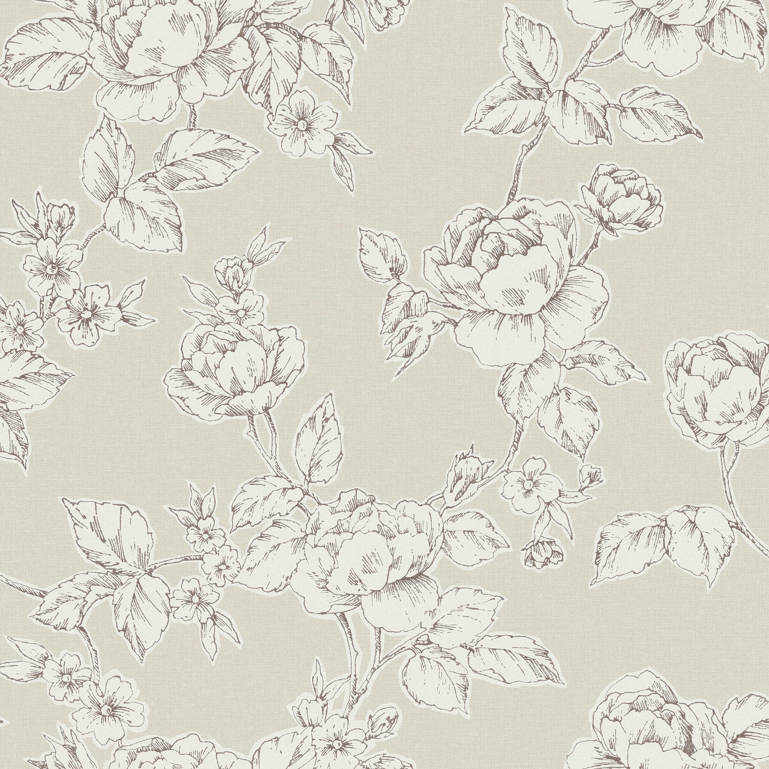 Laura Ashley Pollington Roses Behang - Bloemen - 10mx52cm - Beige