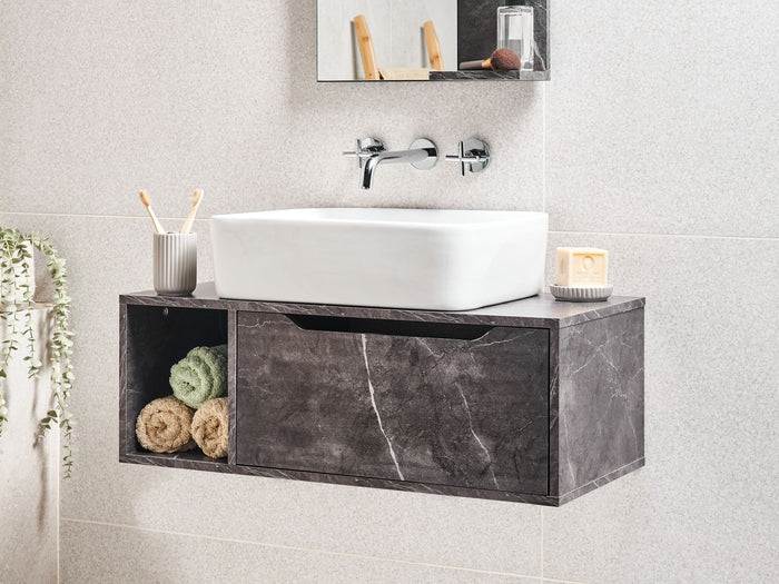 Beliani - CASCAVEL - Badkamerkast - Zwart - 80 x 40 cm - MDP