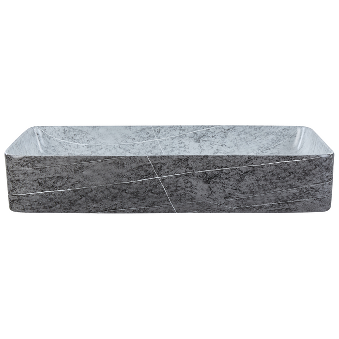 Beliani - ARTAJ - Wastafel - Grijs - 61 x 35 - Keramiek