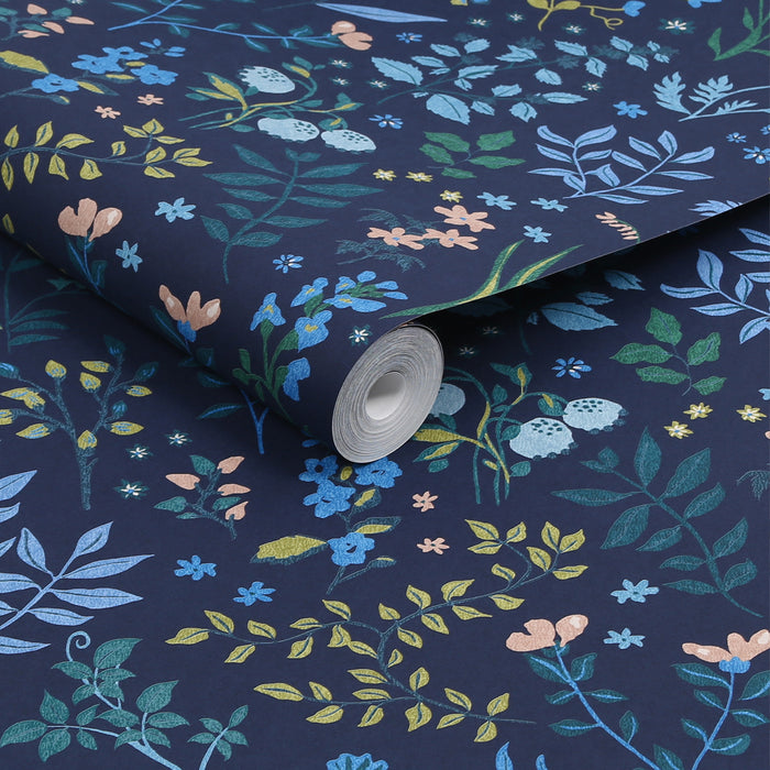 Joules vliesbehang Holcombe Floral Navy