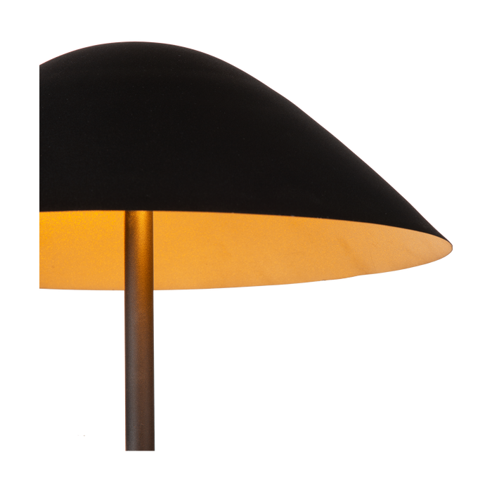 Atmooz Elan - Tafellamp - Zwart & Goud - 2 Lichtpunten - Paddestoelvormig - 34x34x45cm