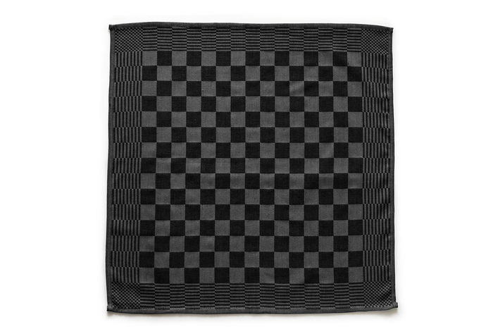 LINNICK Theedoekenset Blok 65x65cm - zwart - set van 6