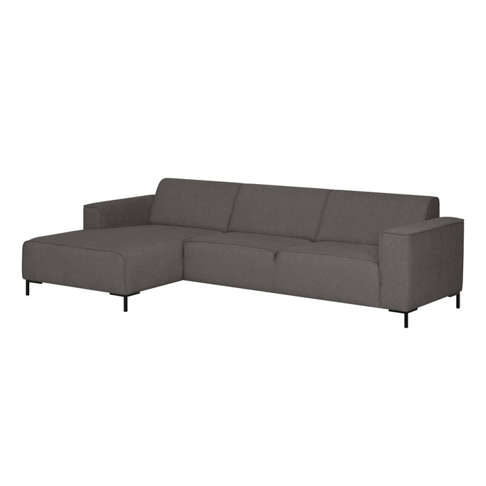 by fonQ Loft Hoekbank met Chaise Longue Links - Chenille - Antraciet