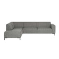 by fonQ Loft Hoekbank Links - Chenille Melange - Steengrijs