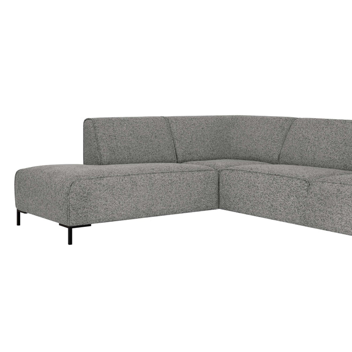 by fonQ Loft Hoekbank Links - Chenille Melange - Steengrijs
