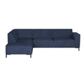 by fonQ Loft Hoekbank Links - Chenille - Donkerblauw