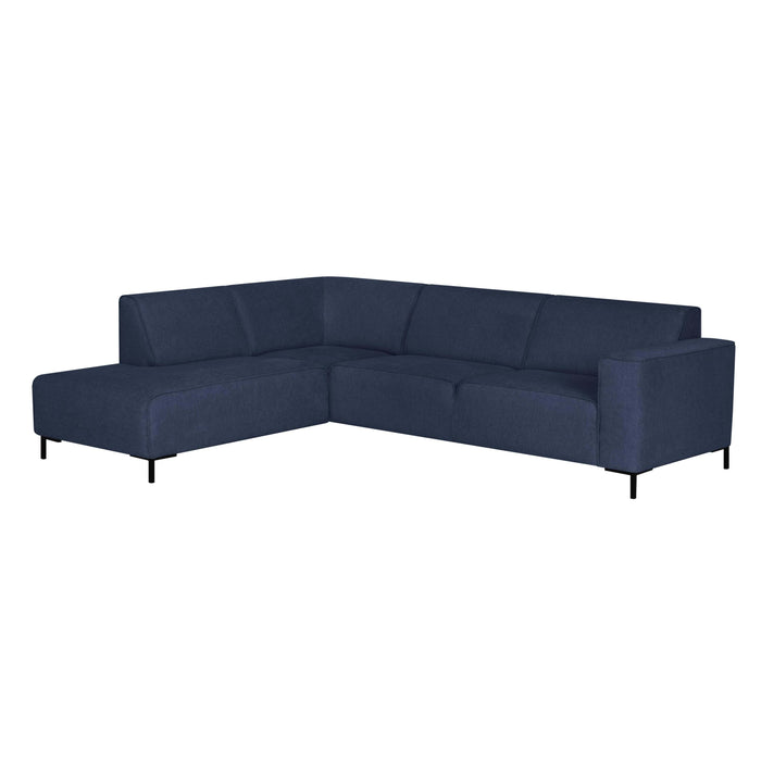 by fonQ Loft Hoekbank Links - Chenille - Donkerblauw