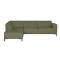 by fonQ Loft Hoekbank Links - Chenille - Groen