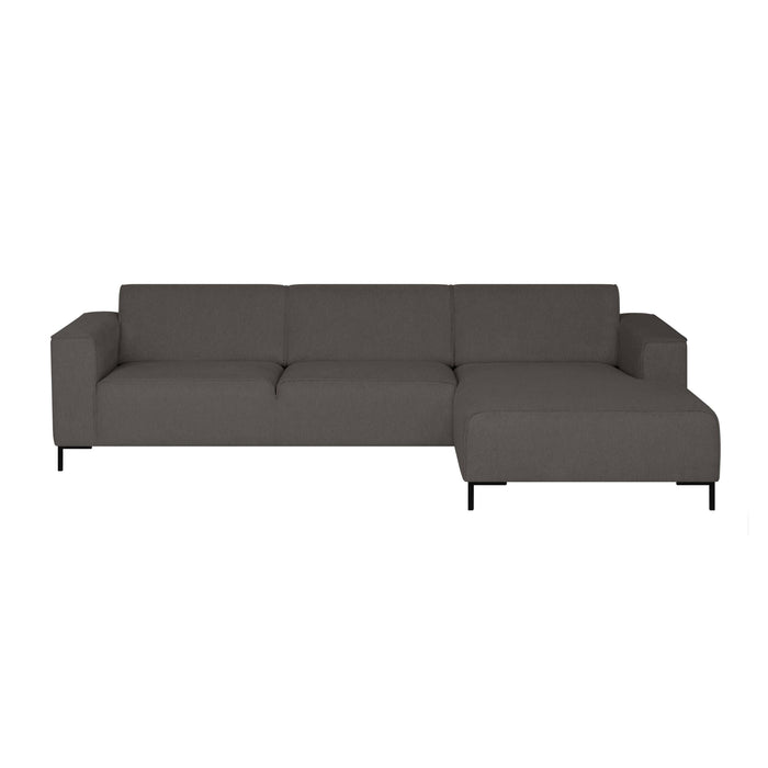 by fonQ Loft Hoekbank met Chaise Longue Rechts - Chenille - Antraciet