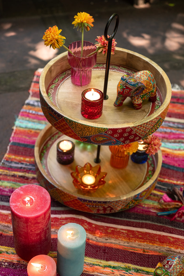 J-Line plateau 2 Niveaus Delhi - hout - mix