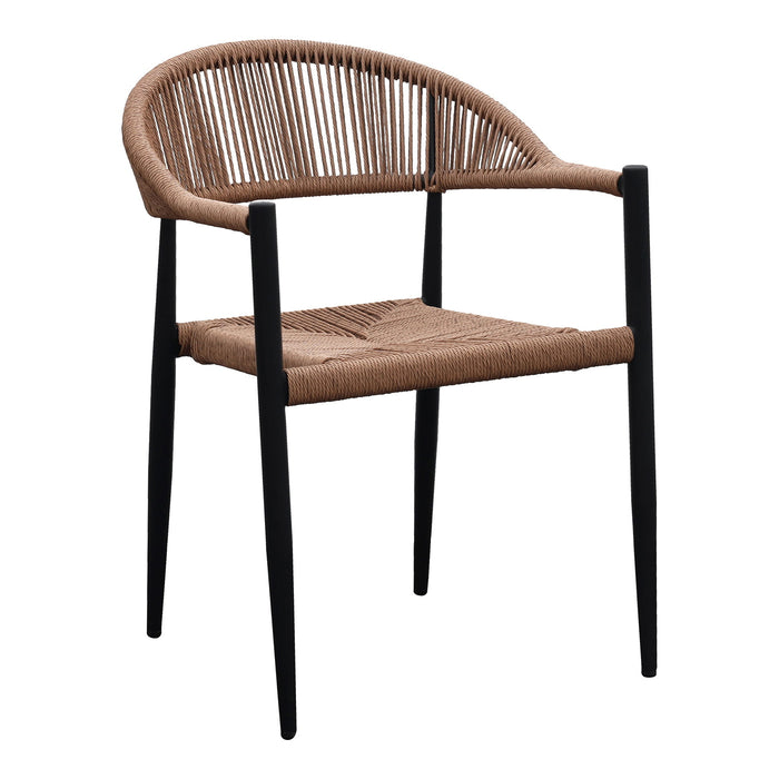 House Nordic - Eetkamerstoel Zwart|Rotan - Canari - Set van 2