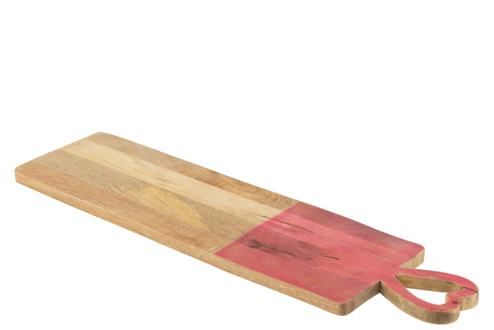 J-Line Dienblad Lang Mango Hout Roze