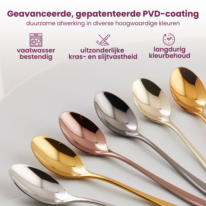 Sambonet Koffielepels Royal Champagne 6 Stuks