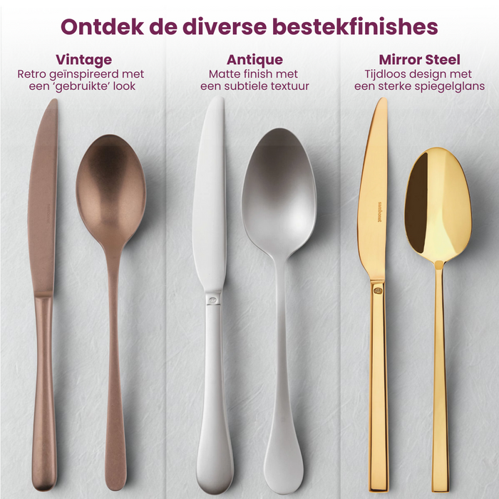Sambonet Koffielepels Royal Champagne 6 Stuks