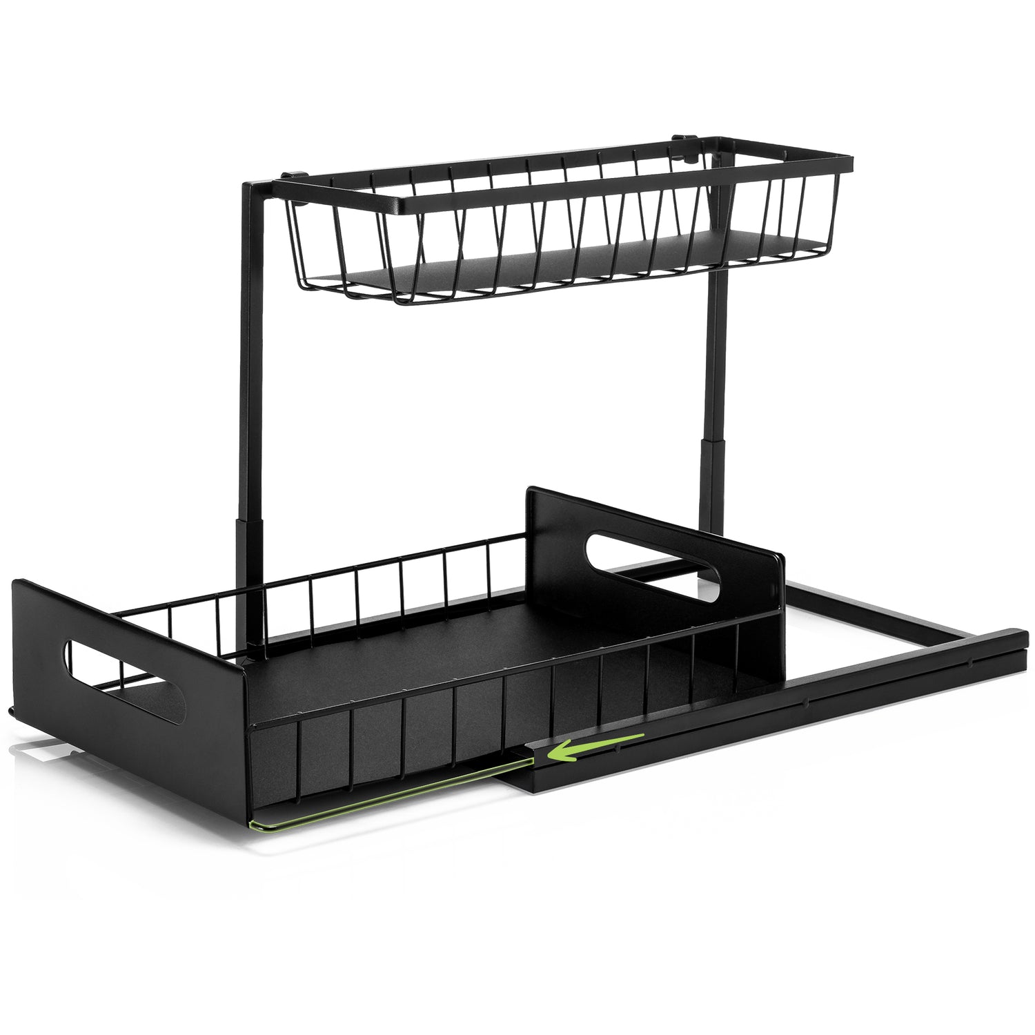 XIVADA Gootsteenkast organizer - Staal - Uitschuifbaar - Zwart