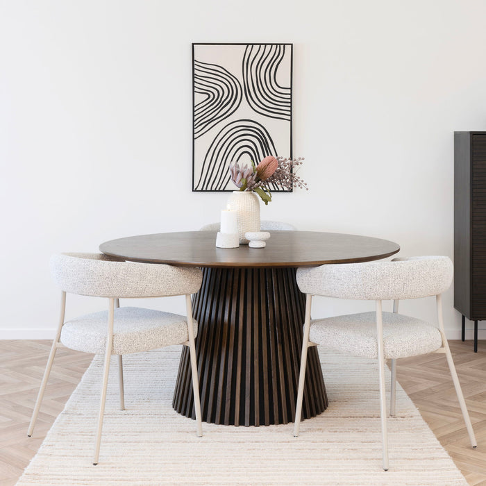House Nordic Osaka Gerookt Eiken Eettafel Rond Ø140