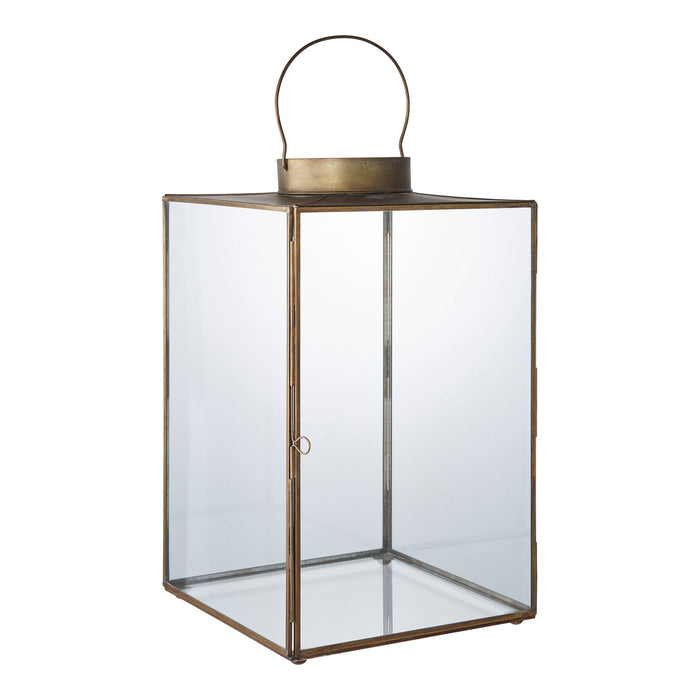 Mohali Lantern - Lantern, metal|glass, antique brass look